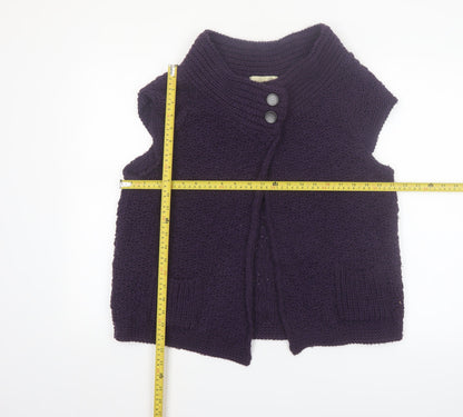 Oonagh O'Neill Women's Purple Chunky Knit Sleeveless Vest L