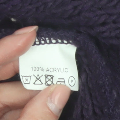 Oonagh O'Neill Women's Purple Chunky Knit Sleeveless Vest L