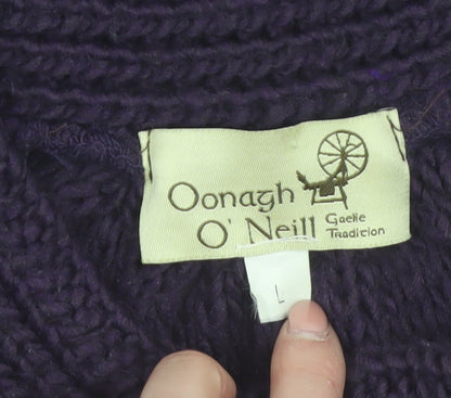 Oonagh O'Neill Women's Purple Chunky Knit Sleeveless Vest L