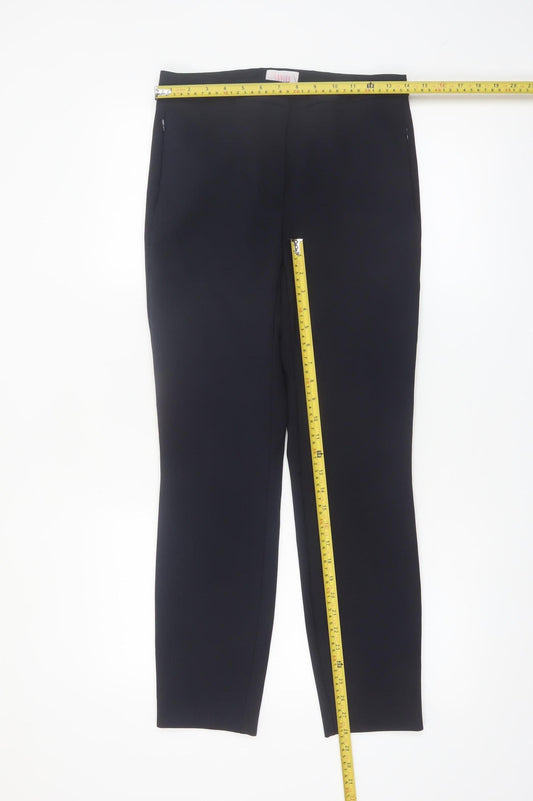 Savida Women's Navy Blue Slim Fit Stretch Dress Trousers Size 10