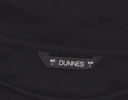 Dunnes Women’s Black Cotton 3/4 Flared Sleeve Blouse Size L