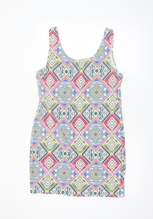 New Look Women’s Multicoloured Geometric Bodycon Dress Size 18