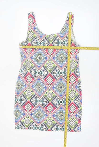 New Look Women’s Multicoloured Geometric Bodycon Dress Size 18