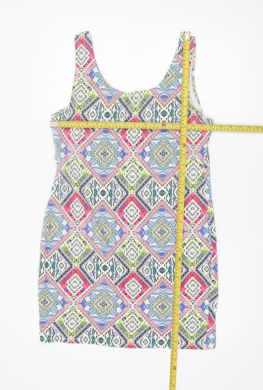 New Look Women’s Multicoloured Geometric Bodycon Dress Size 18