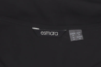 Esmara Women Black Long Sleeve V-Neck Polyester Blouse Size 18