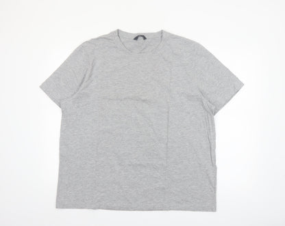 Very Man Grey 2XL Cotton Crew Neck Men's T-Shirt