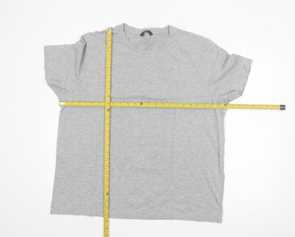 Very Man Grey 2XL Cotton Crew Neck Men's T-Shirt