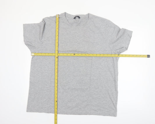 Very Man Grey 2XL Cotton Crew Neck Men's T-Shirt
