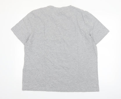 Very Man Grey 2XL Cotton Crew Neck Men's T-Shirt