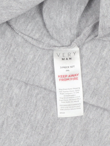 Very Man Grey 2XL Cotton Crew Neck Men's T-Shirt