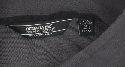 Regatta Mens Grey Fleece 1/4 Zip Pullover Sweatshirt L Outdoor