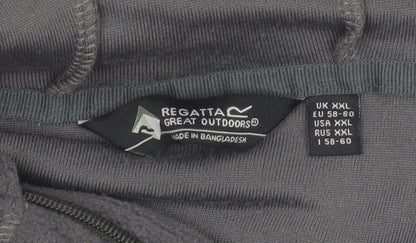 Regatta Men’s Blue Grey Fleece 1/4 Zip Pullover Hoodie 2XL