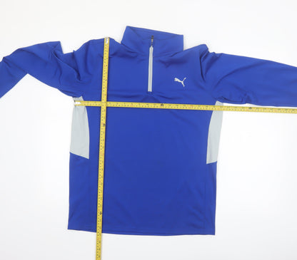 Puma Men's Blue M Athletic 1/4 Zip Sweatshirt Sports Top