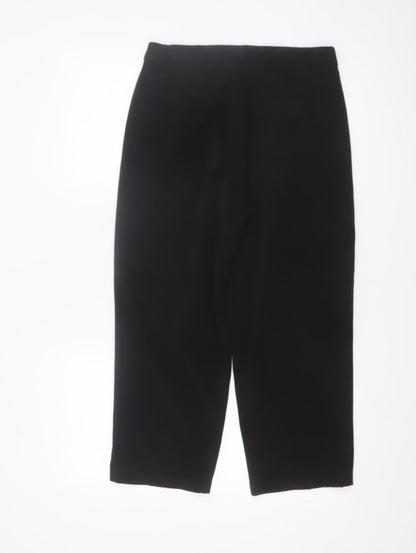 Rant & Rave Women's Black Cropped Trousers Size 10 Stretch Twill