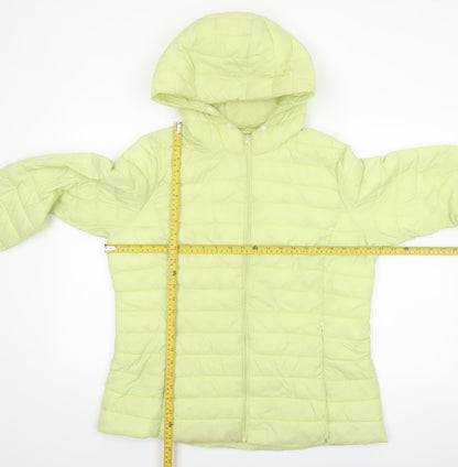 Dunnes Stores Women's Yellow Hooded Puffer Jacket Size 16