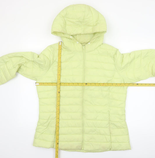 Dunnes Stores Women's Yellow Hooded Puffer Jacket Size 16