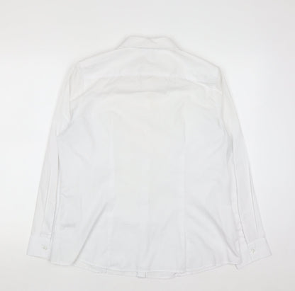 Dunnes Stores White Men's L Regular Fit Formal Dress Shirt