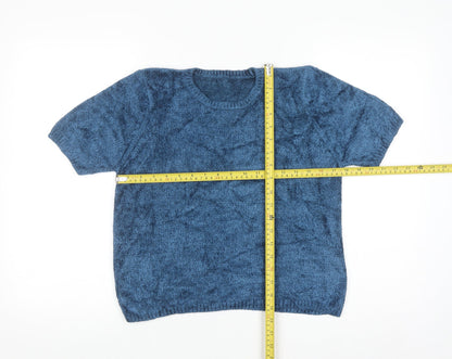 Marks and Spencer Women Blue Short Sleeve Pullover Jumper Size 12