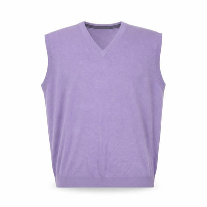 James Pringle Men’s Purple Acrylic V-Neck Sleeveless Jumper XL