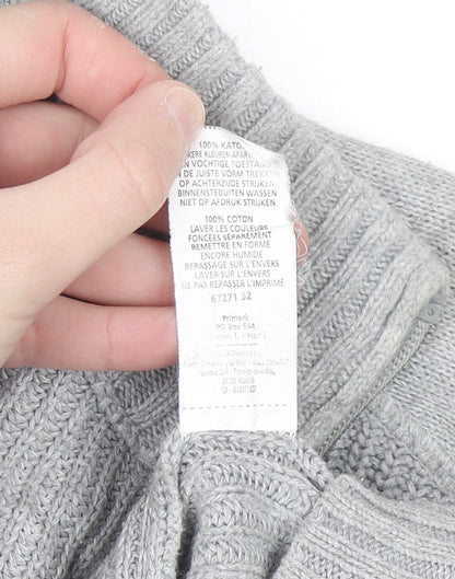 Cedar Wood State Men’s Grey Full Zip Cotton Jumper M