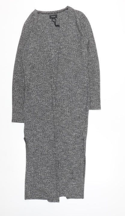 Firetrap Womens Grey Longline Open Knit Cardigan Size 8