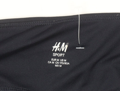 H&M Women’s Blue & Beige Colourblock Ankle Leggings Size 12