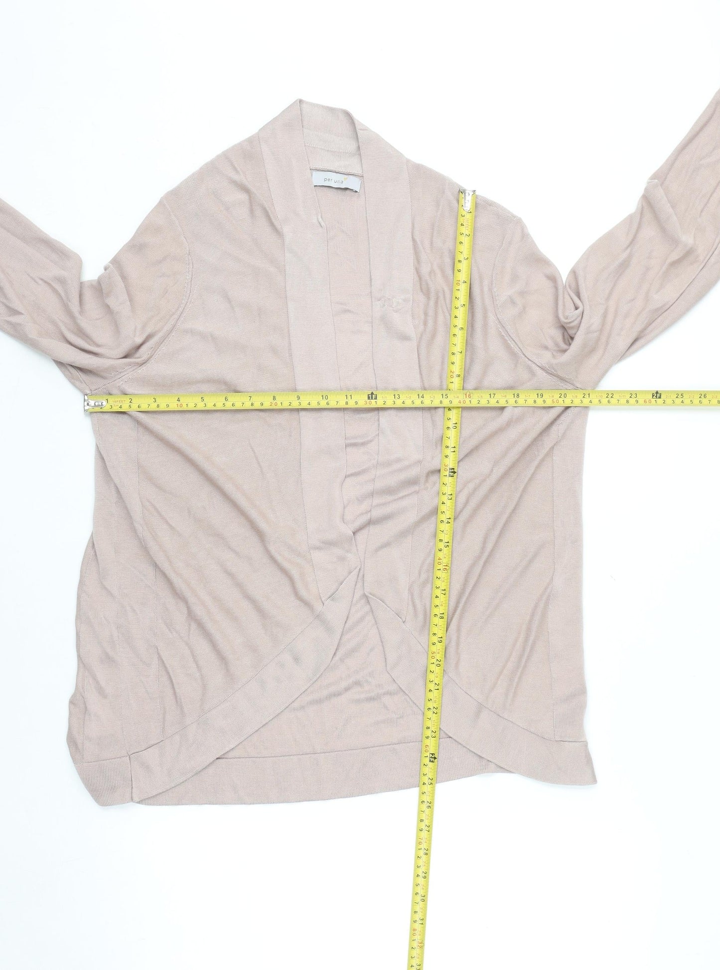 Marks and Spencer Women’s Beige Open Knit Long Sleeve Cardigan Size 18