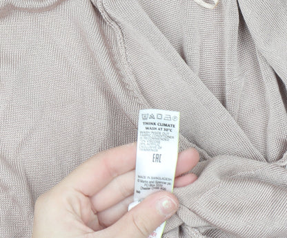 Marks and Spencer Women’s Beige Open Knit Long Sleeve Cardigan Size 18