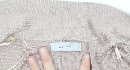 Marks and Spencer Women’s Beige Open Knit Long Sleeve Cardigan Size 18