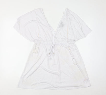 Primark Women’s White Tunic Kimono Sleeve Boho Blouse Size M