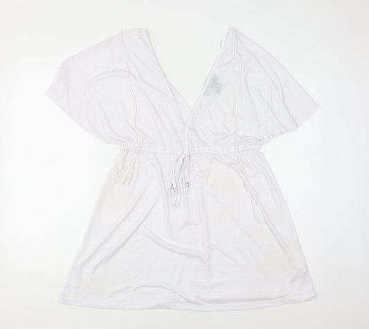 Primark Women’s White Tunic Kimono Sleeve Boho Blouse Size M