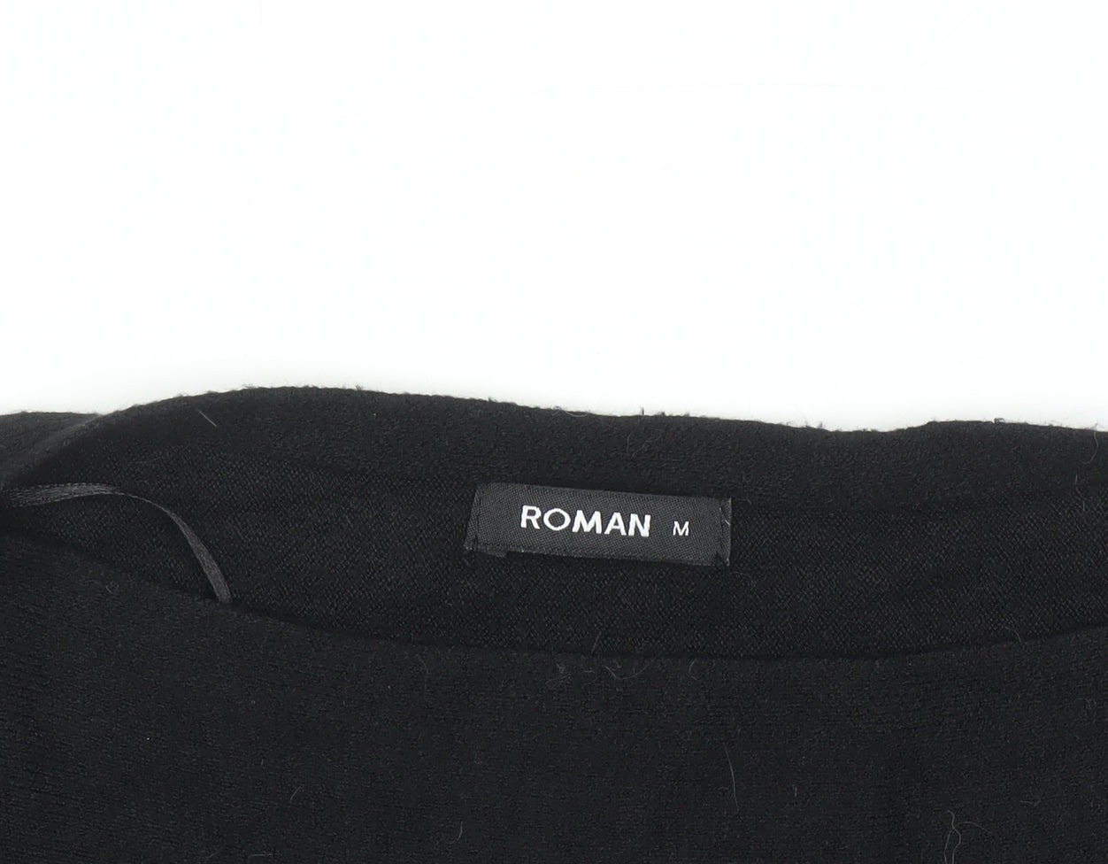Roman Women’s Black Sequin Heart Knit Jumper Size M