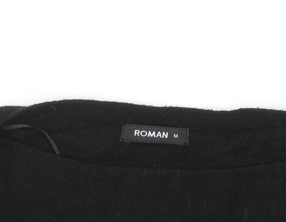 Roman Women’s Black Sequin Heart Knit Jumper Size M