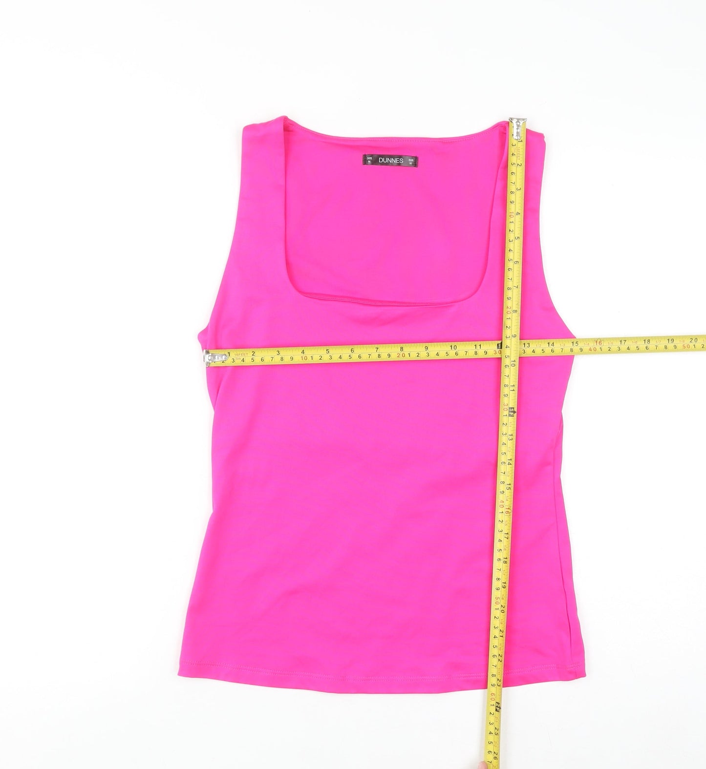 Dunnes Stores Women's Pink Tank Top Size 12 Basic Stretch