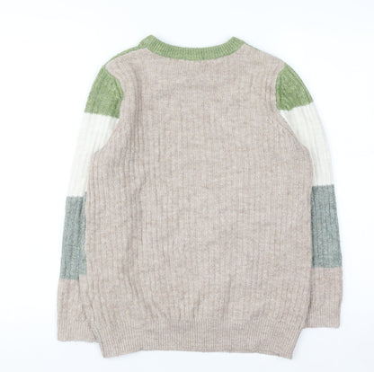 Cotton Traders Women's Multicoloured Striped Knit Jumper Size 10