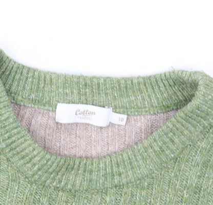 Cotton Traders Women's Multicoloured Striped Knit Jumper Size 10
