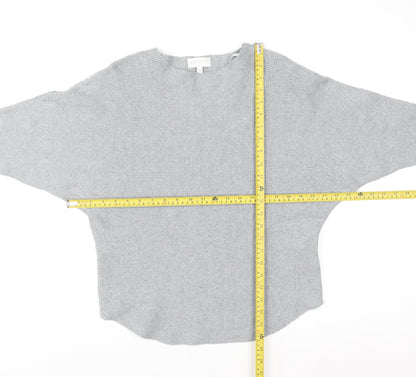 Apricot Women’s Grey Knit Dolman Sleeve Pullover Jumper Size 12