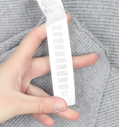 Apricot Women’s Grey Knit Dolman Sleeve Pullover Jumper Size 12