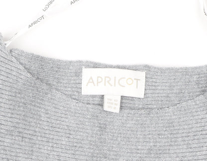Apricot Women’s Grey Knit Dolman Sleeve Pullover Jumper Size 12
