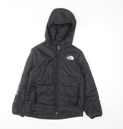 The North Face Boys Black Hooded Puffer Jacket Size 10 Years