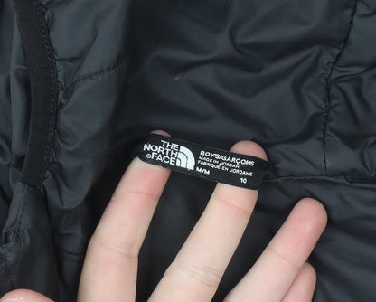 The North Face Boys Black Hooded Puffer Jacket Size 10 Years
