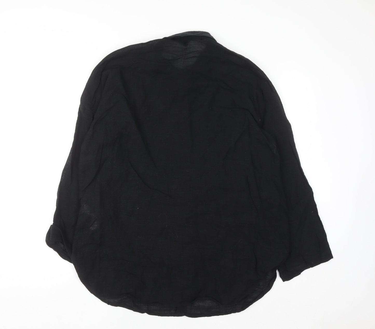 Primark Women’s Black Cotton Button-Up Shirt XL Long Sleeve