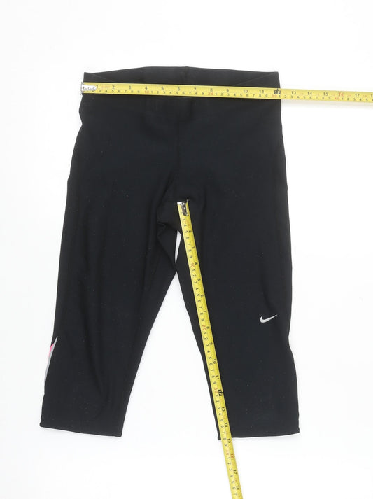 Nike Womens Black Dri-Fit Compression Running Shorts Size S UK 8/10