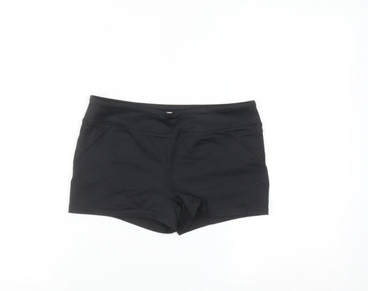 Forever 21 Women Black M Biker Activewear Shorts