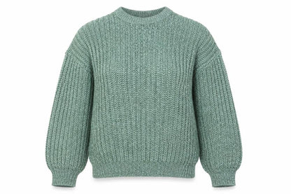 Pull & Bear Women’s Green Chunky Knit Acrylic Jumper Size 8