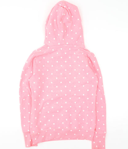 Superdry Womens Pink Star Print Pullover Hoodie XS