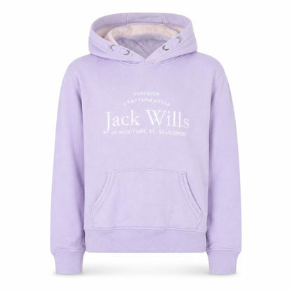 Jack Wills Girls Purple Pullover Hoodie 10-11 Years Logo Cotton Fleece
