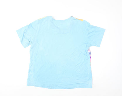 Rabe Womens Multicoloured Short Sleeve Stretch T-Shirt Size 20