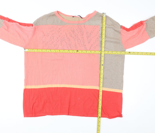 Betty Barclay Women’s Multicoloured Relaxed Pullover Jumper Size 16