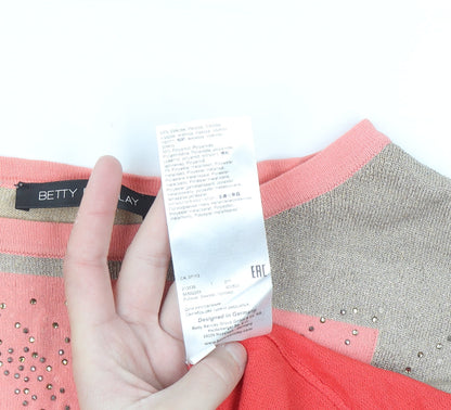 Betty Barclay Women’s Multicoloured Relaxed Pullover Jumper Size 16
